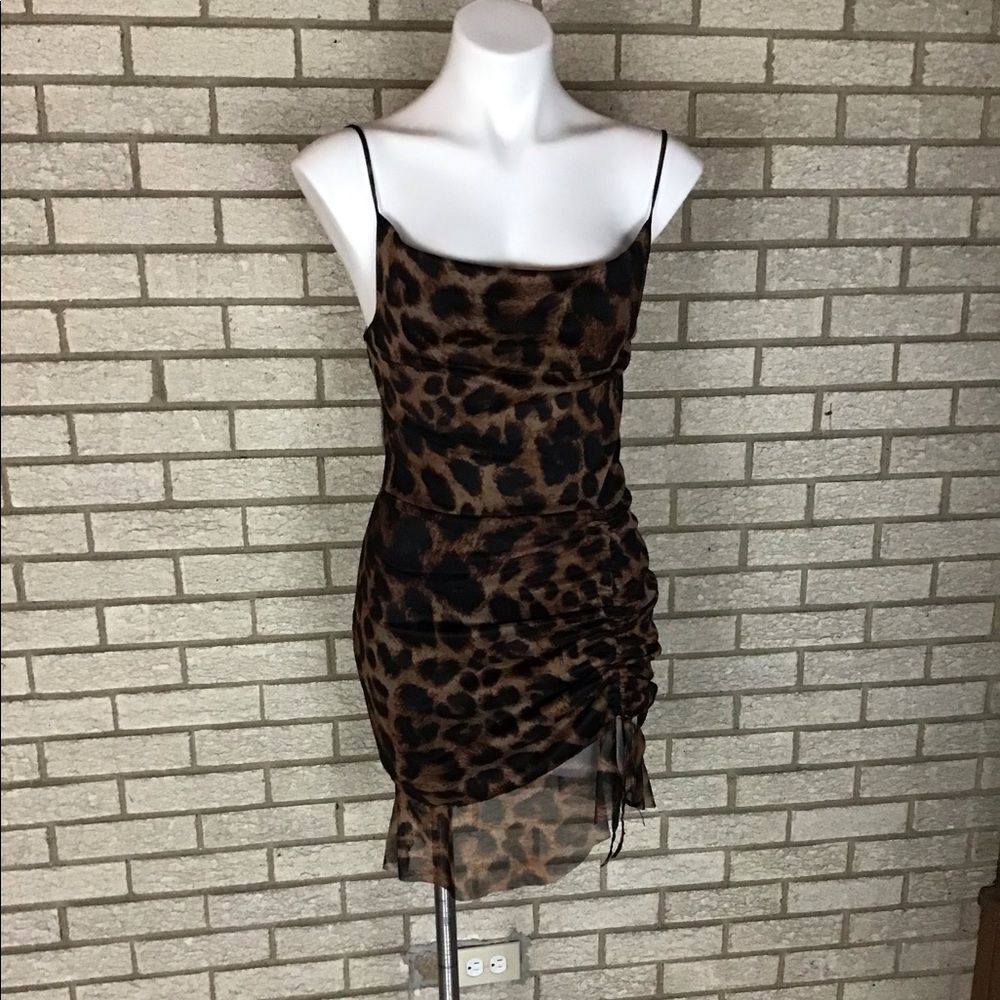 Pretty little thing cheetah print polyester size 8.